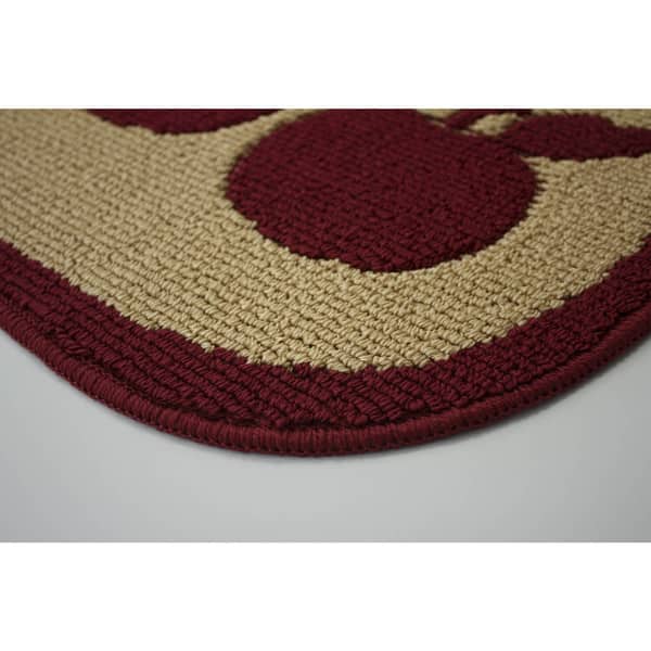 Structures Brown Olefin Wedge Shaped Apple Turnover Kitchen Rug Apple Turnover 1 5 X 2 5 Overstock 14274941