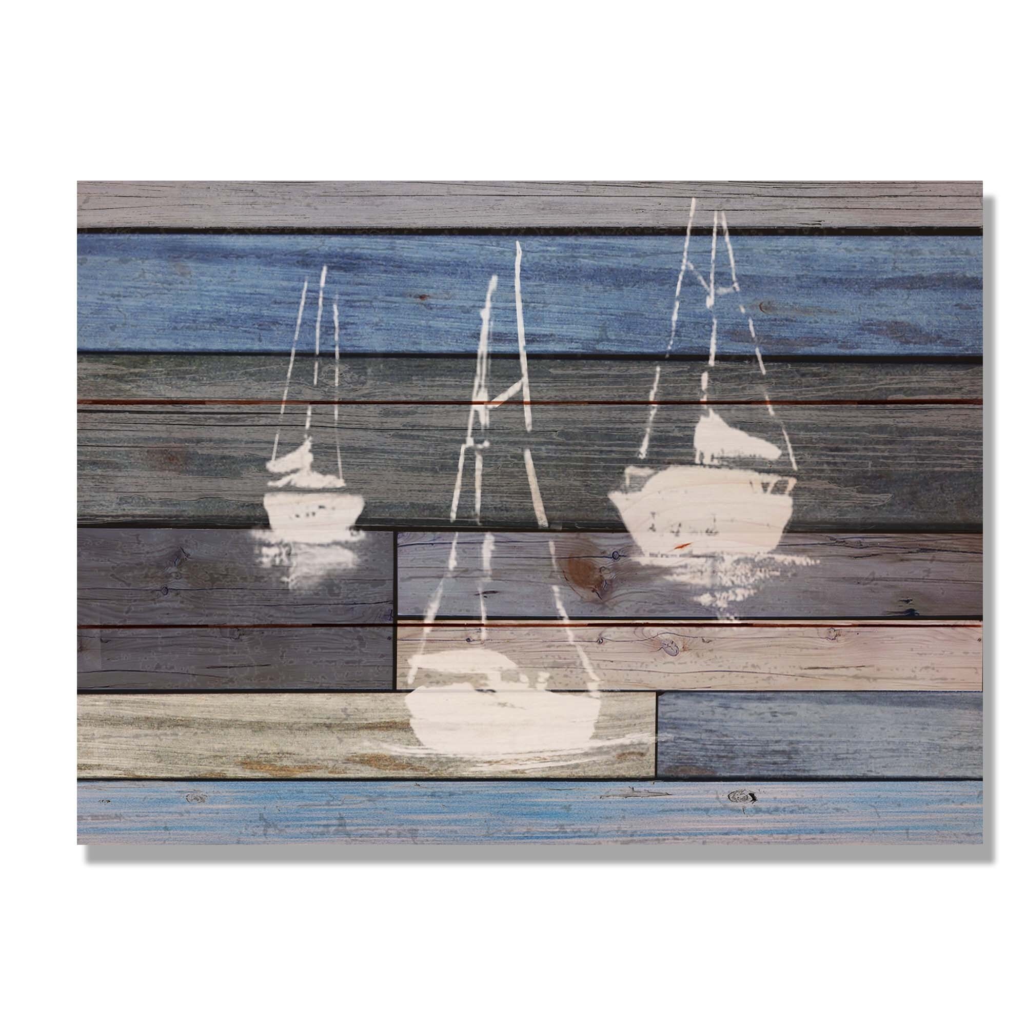 Blue Sailboats 15x11 Indoor Outdoor Full Color Wall Art Overstock 14274966