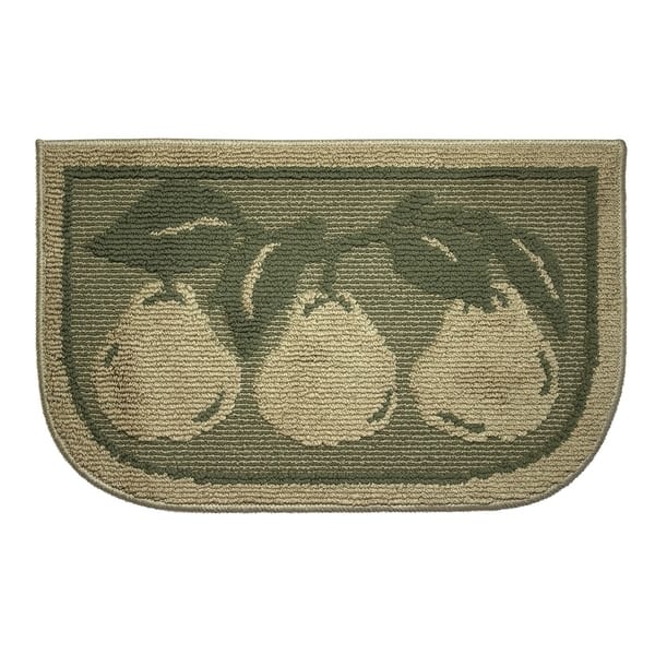 Structures Bartlett Pears Textured Loop WedgeShaped Kitchen Slice Rug