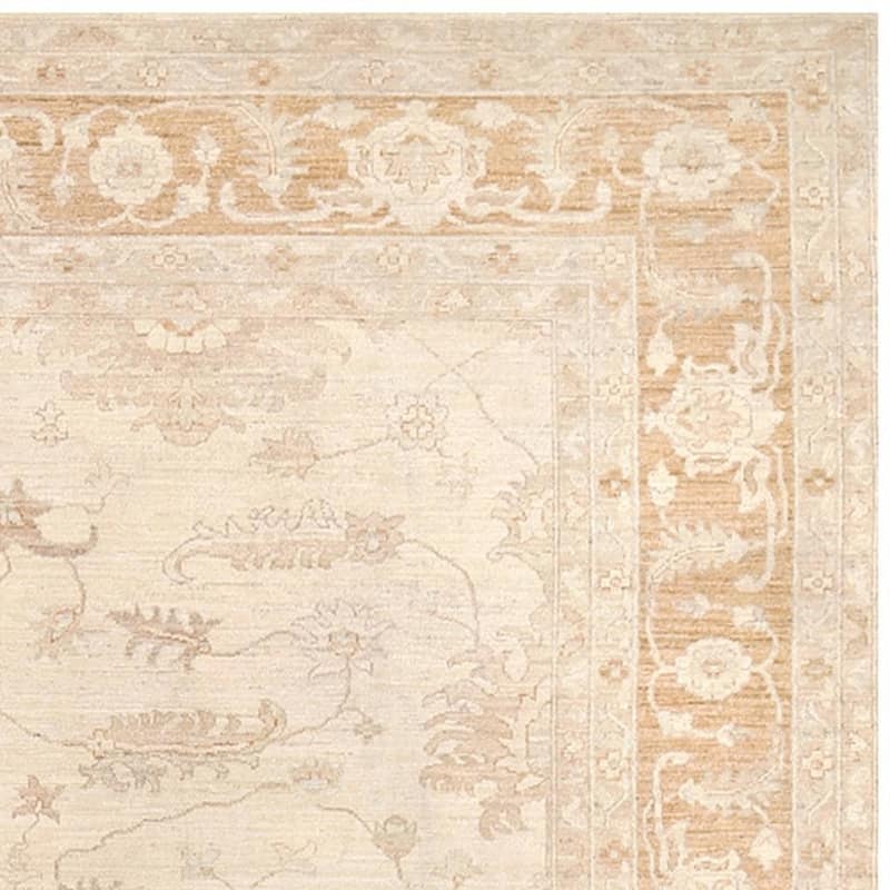 Handmade One-of-a-Kind Vegetable Dye Oushak Wool Rug (Afghanistan) - 10' x 11'3