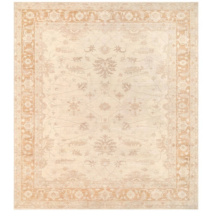 Handmade One-of-a-Kind Vegetable Dye Oushak Wool Rug (Afghanistan) - 10' x 11'3