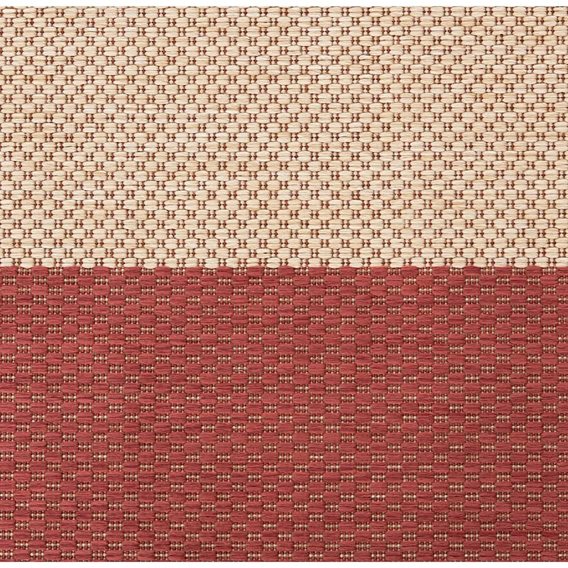 Signature Home Talbot Terracotta Border Indoor/Outdoor Area Rug - 7'10" x 10'