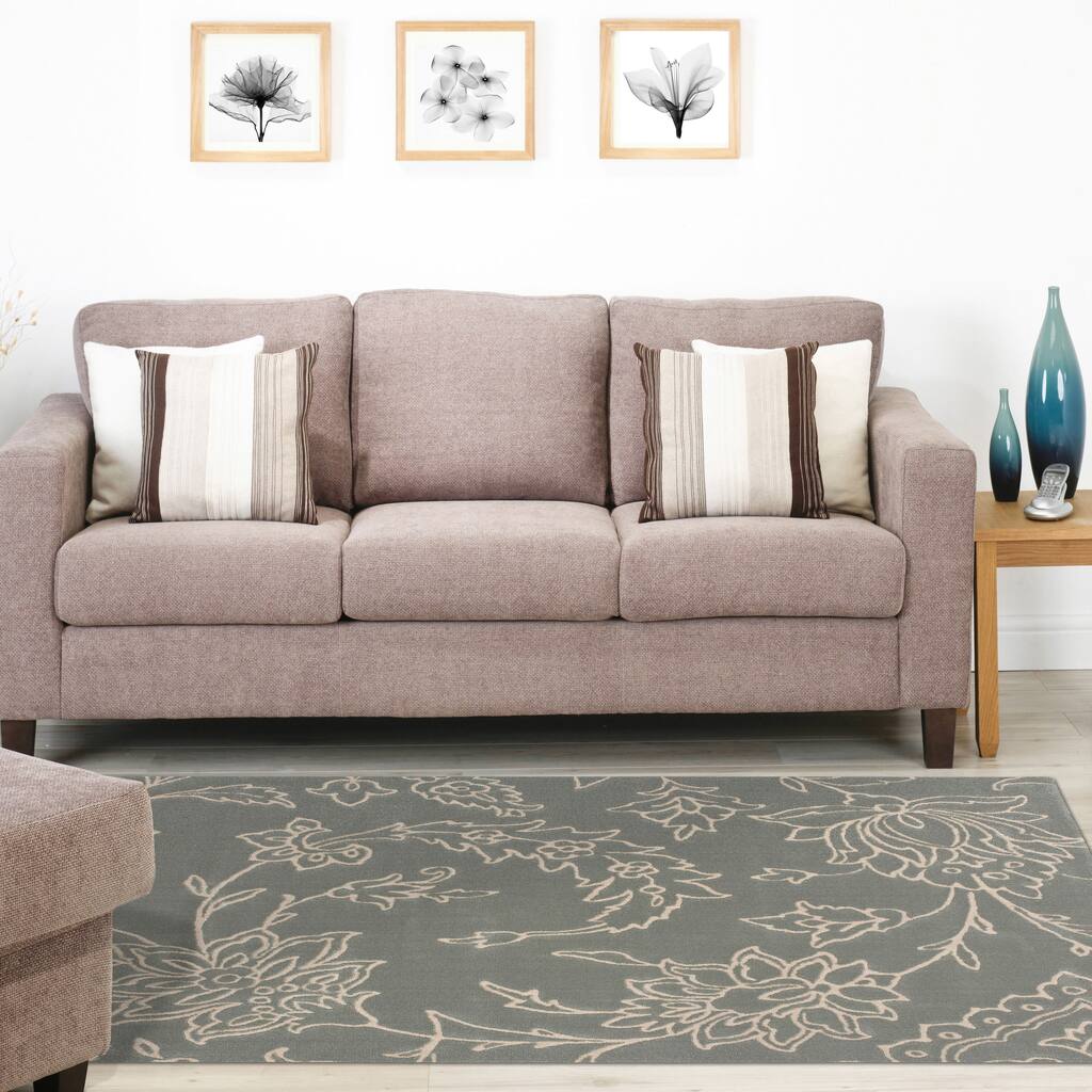 Signature Home Salcedo Blue Area Rug (7'10 x 10') - 7'10" x 10'