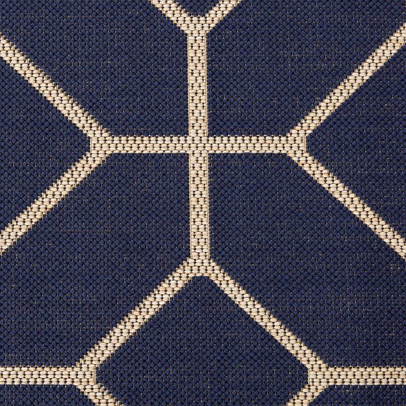 Signature Home Glenrose Navy Blue Indoor/Outdoor Area Rug - 5'3 x 7'4