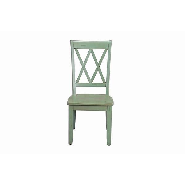 Shop Distressed Green Wood Vintage Dining Chair Overstock 14276311