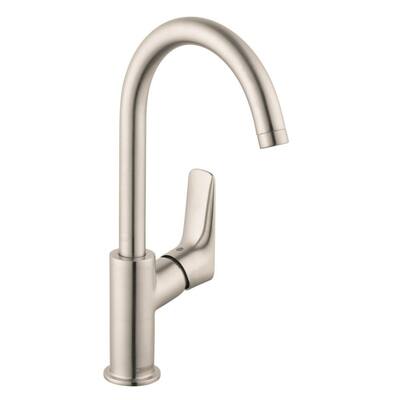 Hansgrohe Logis Single Hole Bathroom Faucet 71130821 Brushed Nickel