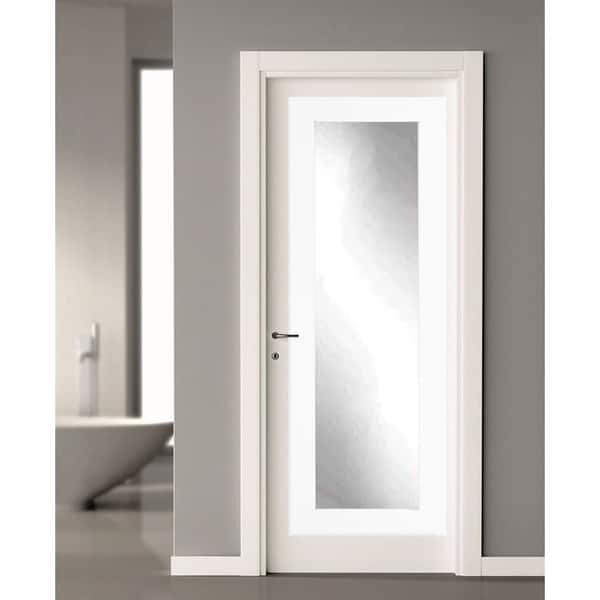 BrandtWorks Matte White Inch-over-the-door Full-body Mirror (21.5 x 71 ...