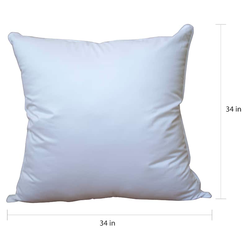 EnviroLoft Euro Square Firm Hypoallergenic Pillow - White