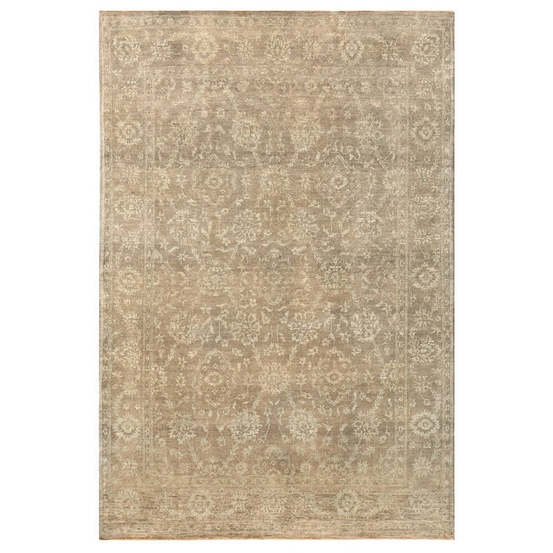 Handmade Vegetable Dye Oushak Wool Rug (Afghanistan) - 5'4 x 7'10