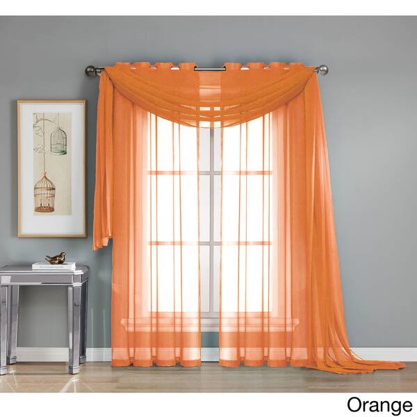 Shop Window Elements Diamond Sheer Voile 216 Inch Curtain Scarf