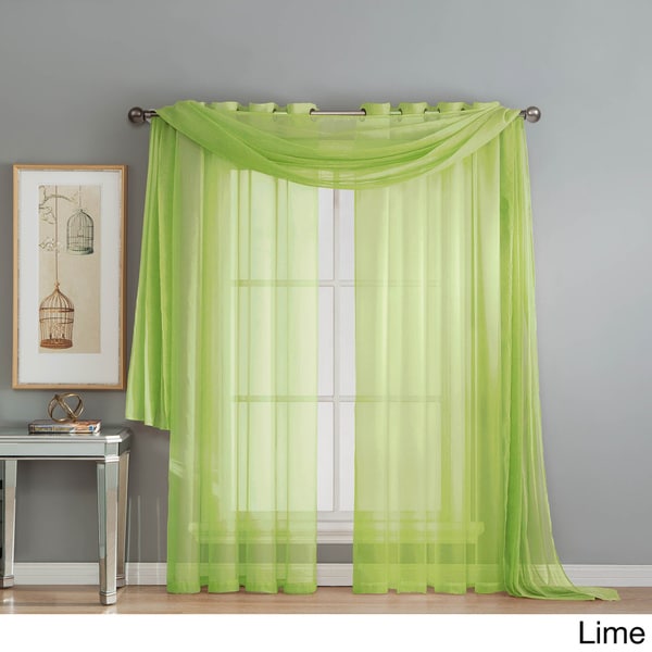 green curtain scarf