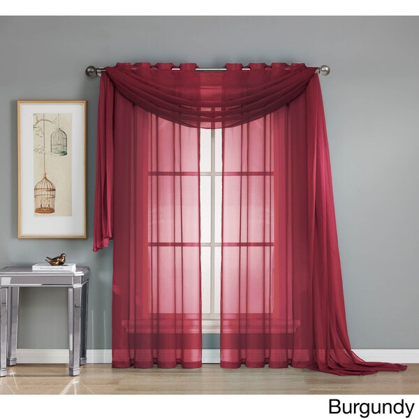 Home Furniture Diy Curtains Pelmets Sheer Voile 216 Long