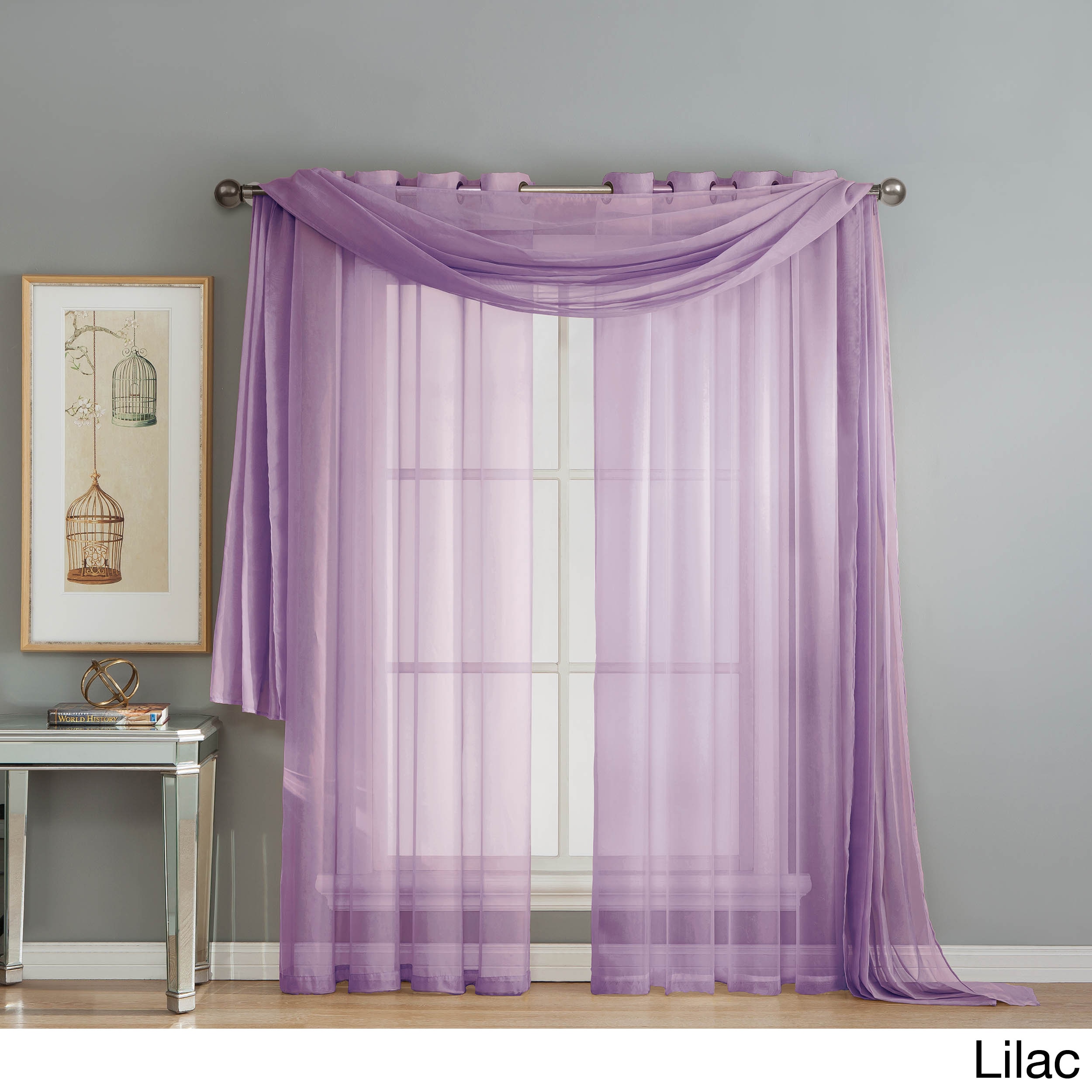 lilac window scarf