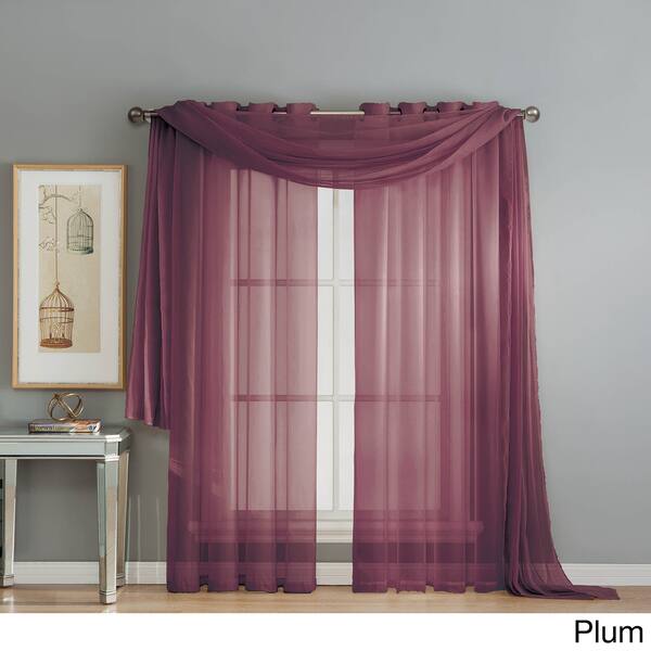 Shop Window Elements Diamond Sheer Voile 216 Inch Curtain Scarf