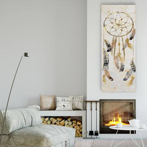 Nan 'Tribal Dreamcatcher' Canvas Premium Gallery-wrapped Wall Art
