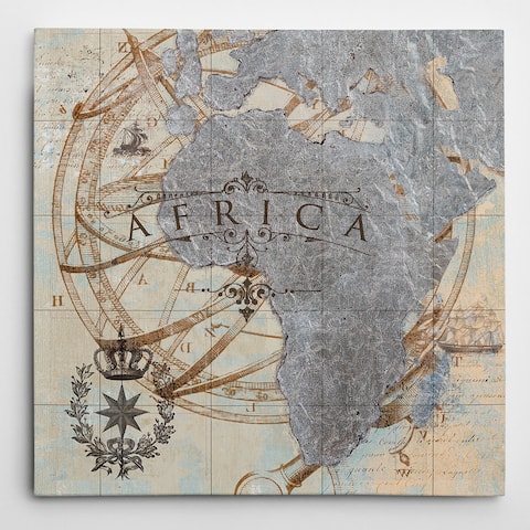 Africa Map Gallery Wrapped Canvas Wall Art