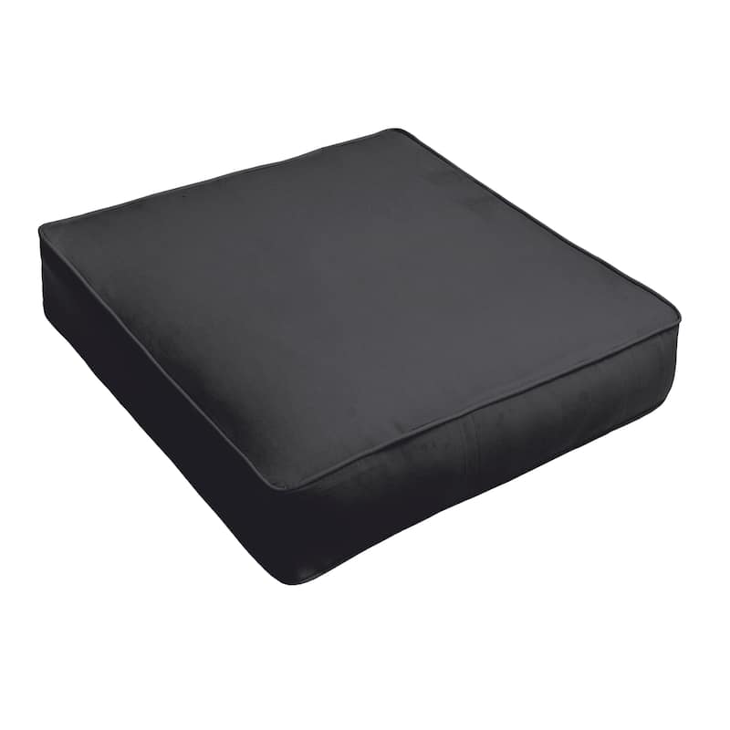Sloane Black Indoor/ Outdoor Corded 22.5 Inch Floor Cushion