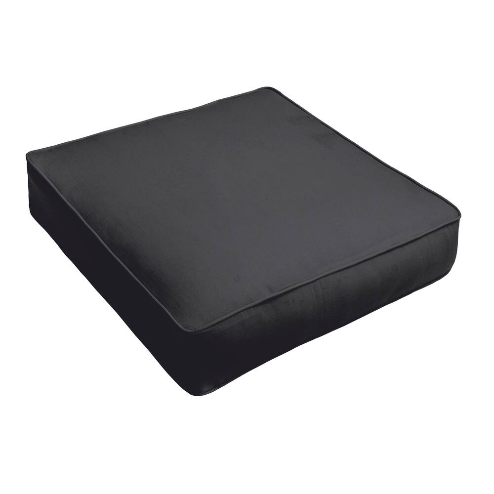 Sloane Black Indoor/ Outdoor Corded 22.5 Inch Floor Cushion