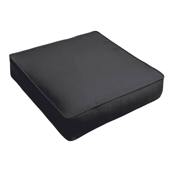 Sloane Black Indoor/ Outdoor Corded Inch Floor Cushion Bed