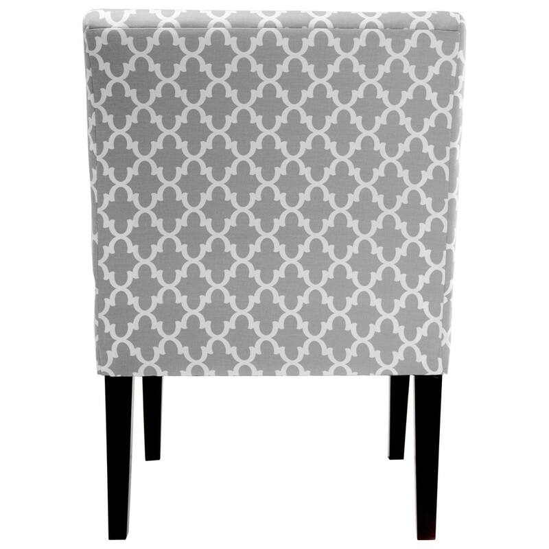 SAMANTHA Fulton Solid Wood Ikat Accent Chair by MJL Furniture Designs