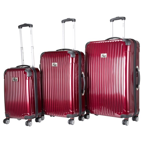 burgundy luggage sets