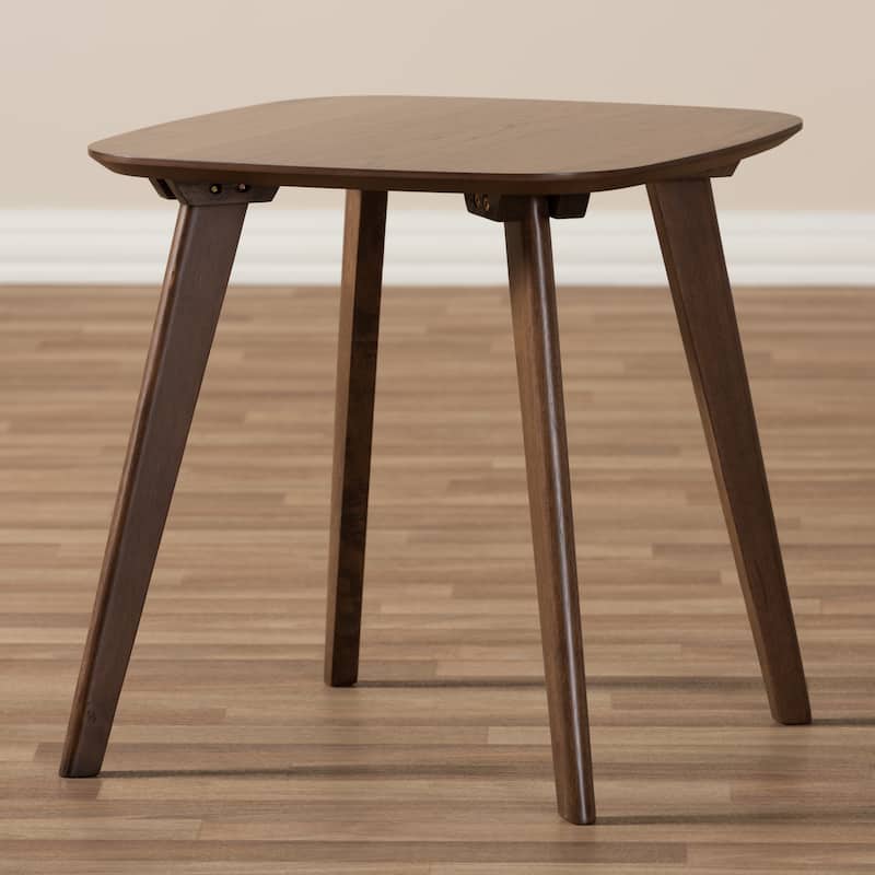 Baxton Studio Mid-Century Walnut Finish Brown Wood End Table