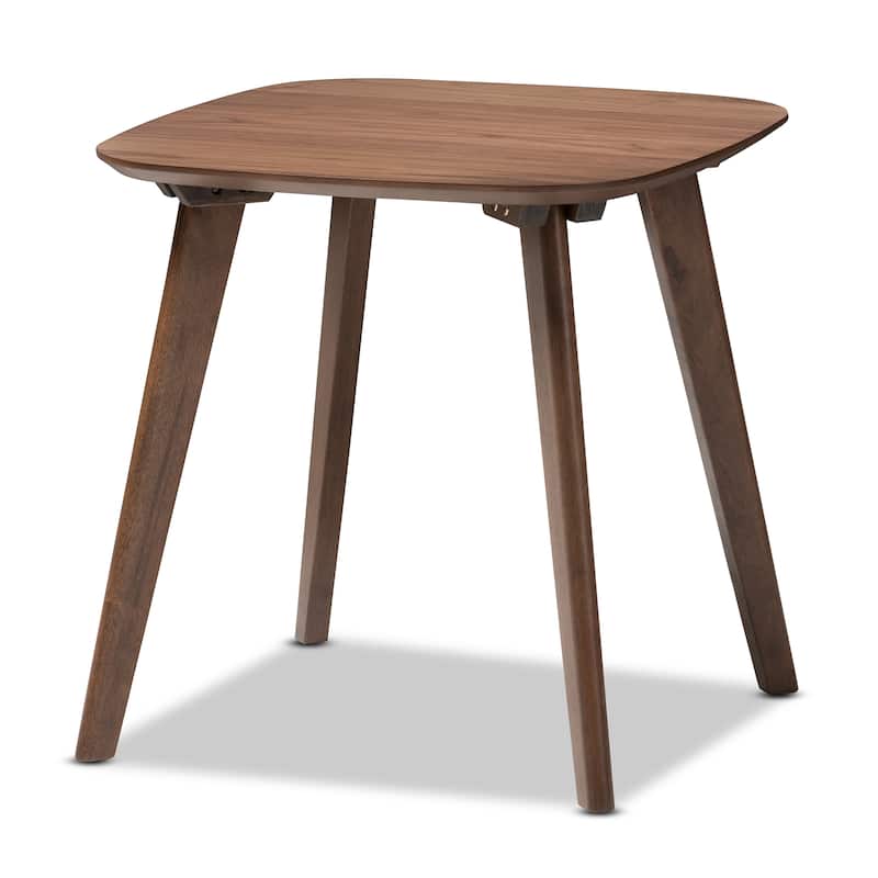 Baxton Studio Mid-Century Walnut Finish Brown Wood End Table