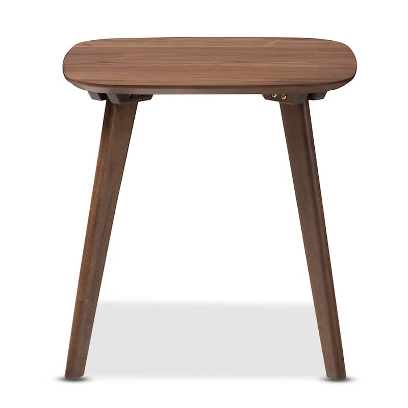 Baxton Studio Mid-Century Walnut Finish Brown Wood End Table