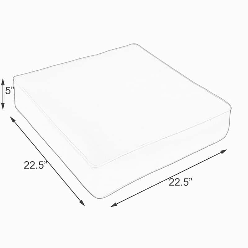 Sawyer Sunbrella Foster Metallic Indoor/ Outdoor Corded 22.5 inch Square Cushion