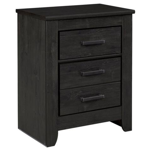 Brinxton Black Two Drawer Night Stand By 2019 Sale On Square End
