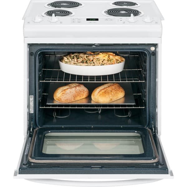 GE® 30 White Drop-In Electric Range, East Coast Appliance