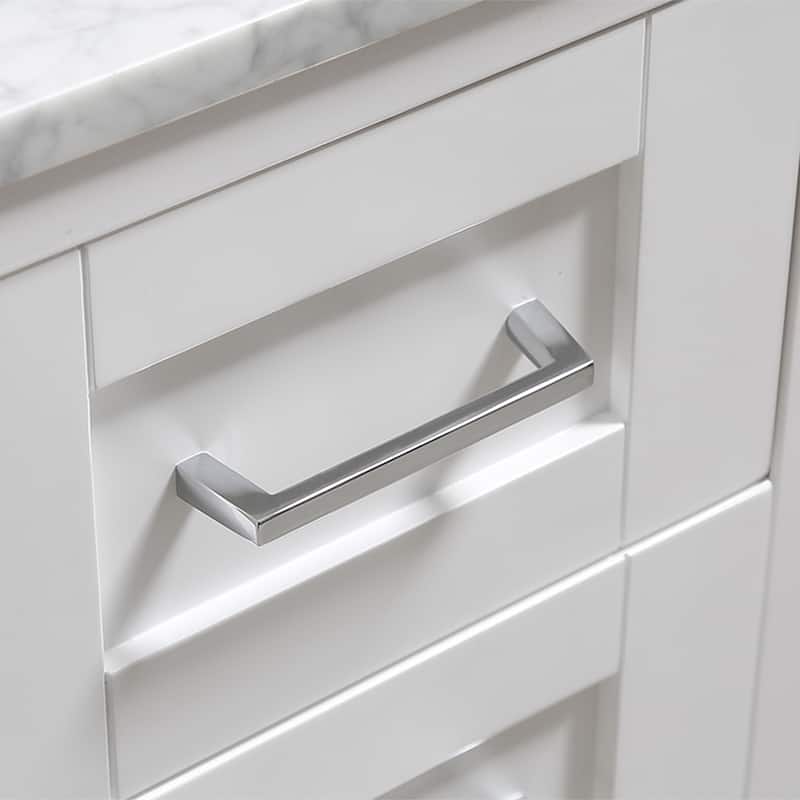 Tahoe 36 Vanity in White with White Carrera Top and Mirror