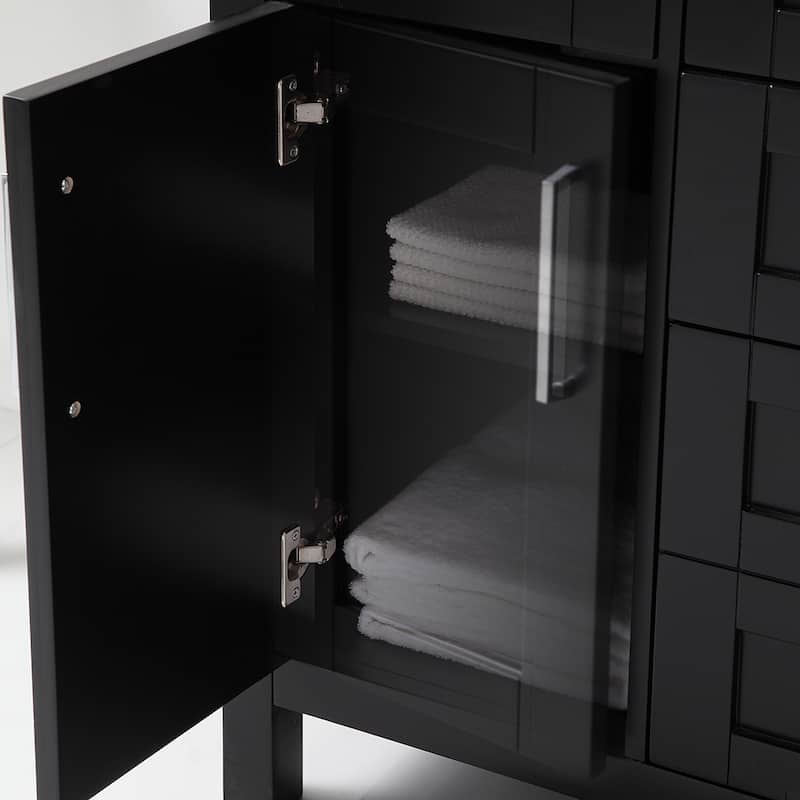 Tahoe 48in. Vanity in Espresso with White Cultured Top and Mirror