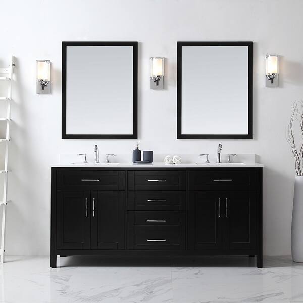 Tahoe 72 In Vanity Dark Espresso With White Tahoe 72 In Vanity Dark Espresso With White