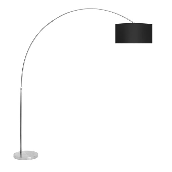 Oliver & James Isa Contemporary Nickel Arched Floor Lamp