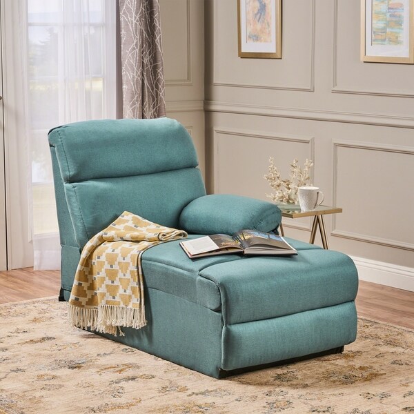Shop Lazlo Fabric Chaise by Christopher Knight Home Free Shipping