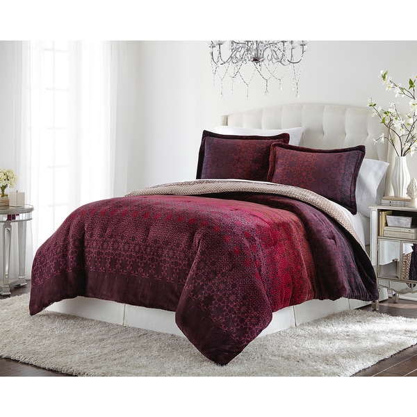Shop Lenox Amanda Velvet Plush Comforter Set - On Sale