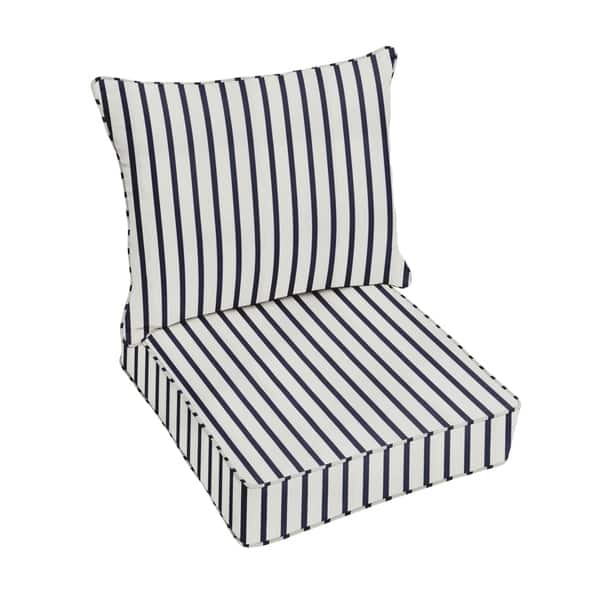 Sunbrella Lido Indigo Indoor Outdoor Chair Cushion And Outdoor Chair Cushion And