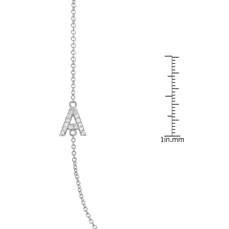Auriya 14k Gold 1/10ct TDW Initial Diamond Necklace (H-I, I1-I2)