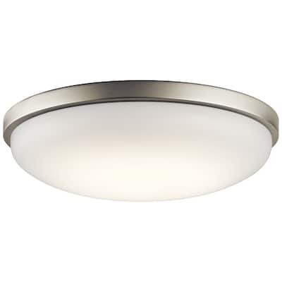 Kichler Lighting Utilitarian 1-light Brushed Nickel LED Flush Mount