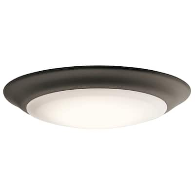 Kichler Lighting Utilitarian 1-light Olde Bronze LED Flush Mount