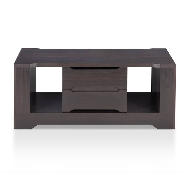 Halin Modern Espresso 47-inch 2-Shelf Coffee Table by Furniture of America