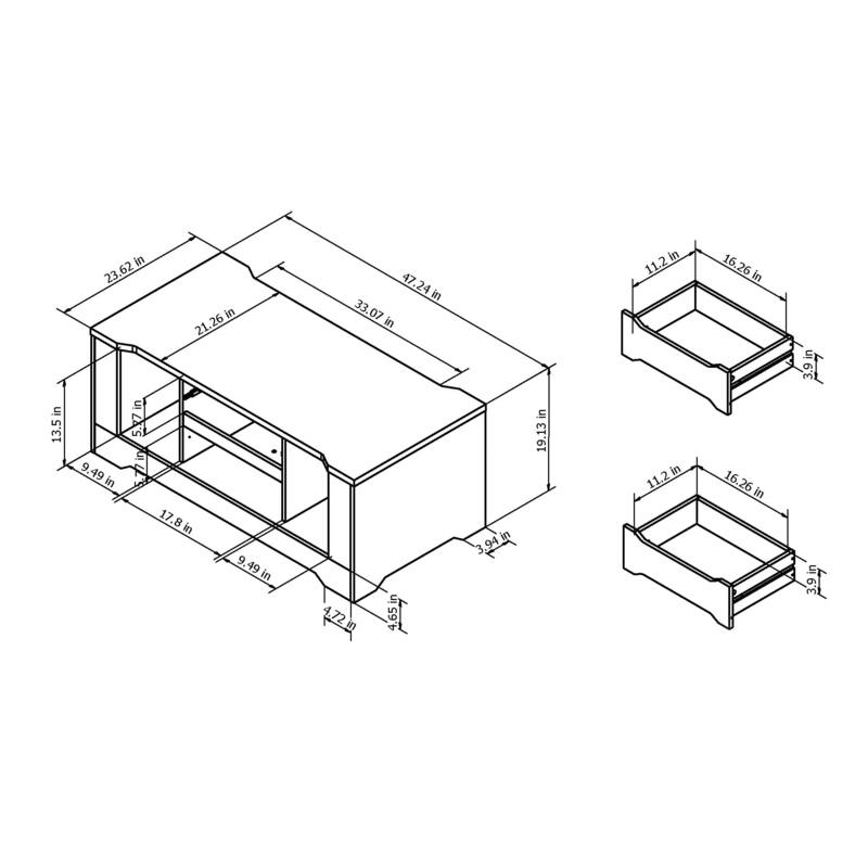 Halin Modern Espresso 47-inch 2-Shelf Coffee Table by Furniture of America