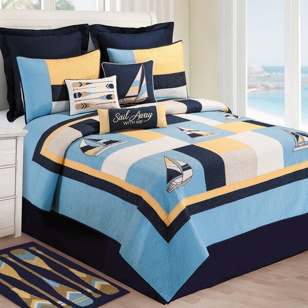 Channel Harbor Cotton Patchwork Quilt