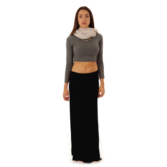 rayon petite maxi skirt