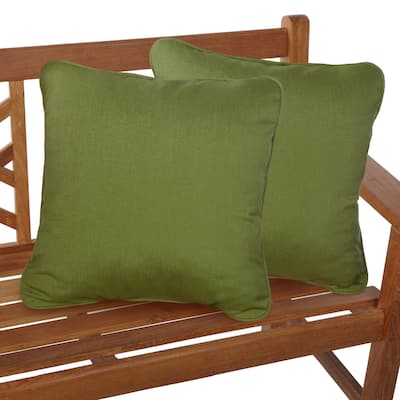 Sloane Sunbrella Spectrum Cilantro Indoor/ Outdoor 20 inch Corded Pillow Set