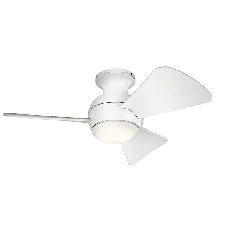 Kichler Lighting Sola Collection 34-inch Matte White LED Ceiling Fan