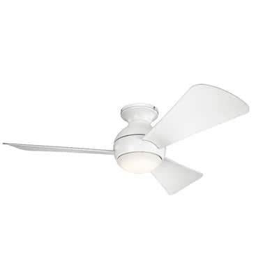 Kichler Lighting Sola Collection 44-inch Matte White LED Ceiling Fan