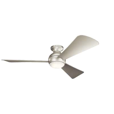 Kichler Lighting Sola Collection 54-inch Brushed Nickel LED Ceiling Fan