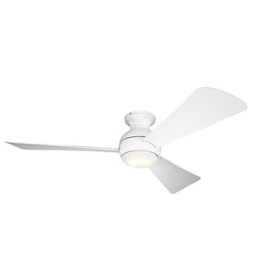 Kichler Lighting Sola Collection 54-inch Matte White LED Ceiling Fan